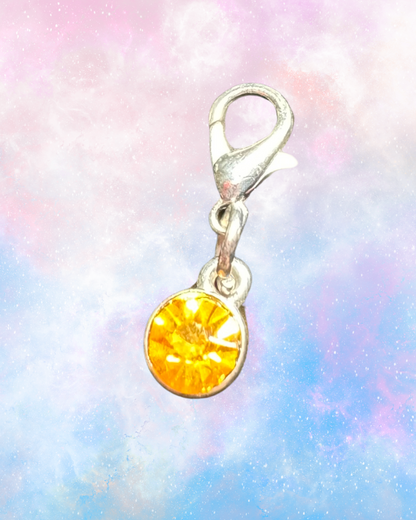 Mini Charm - Yellow Crystal 0.25"