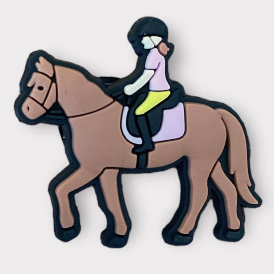 Horse and Rider Shoe Charm