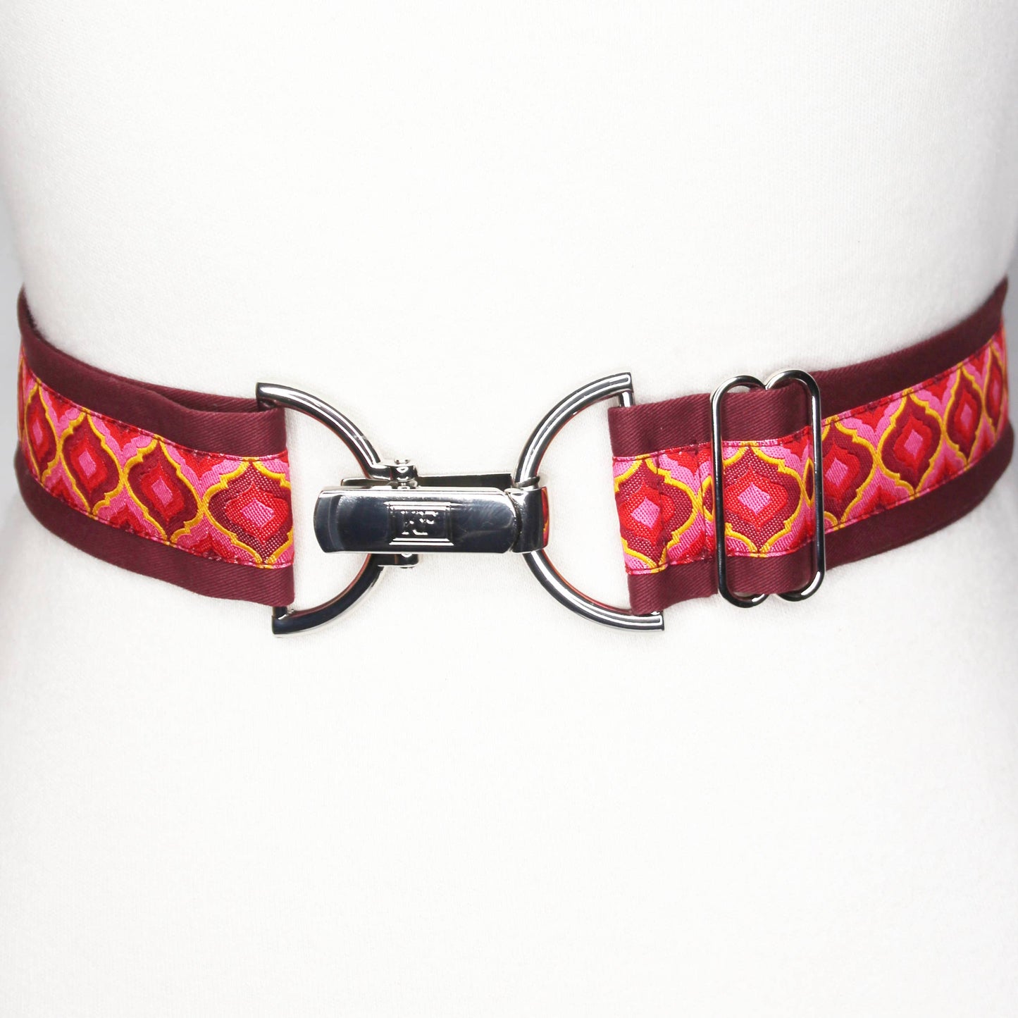 Moroccan Burgundy Adjustable Belt