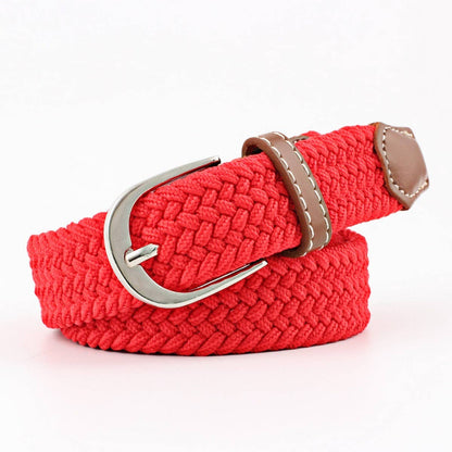 Woven Canvas Elastic Belt - Multi