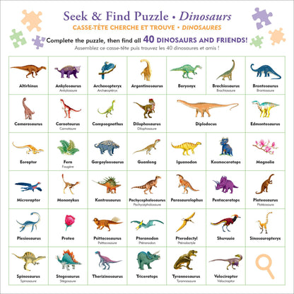 Dinosaurs Seek & Find 100-Piece Jigsaw Puzzle