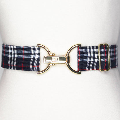 Youth Navy Tartan Adjustable Belt