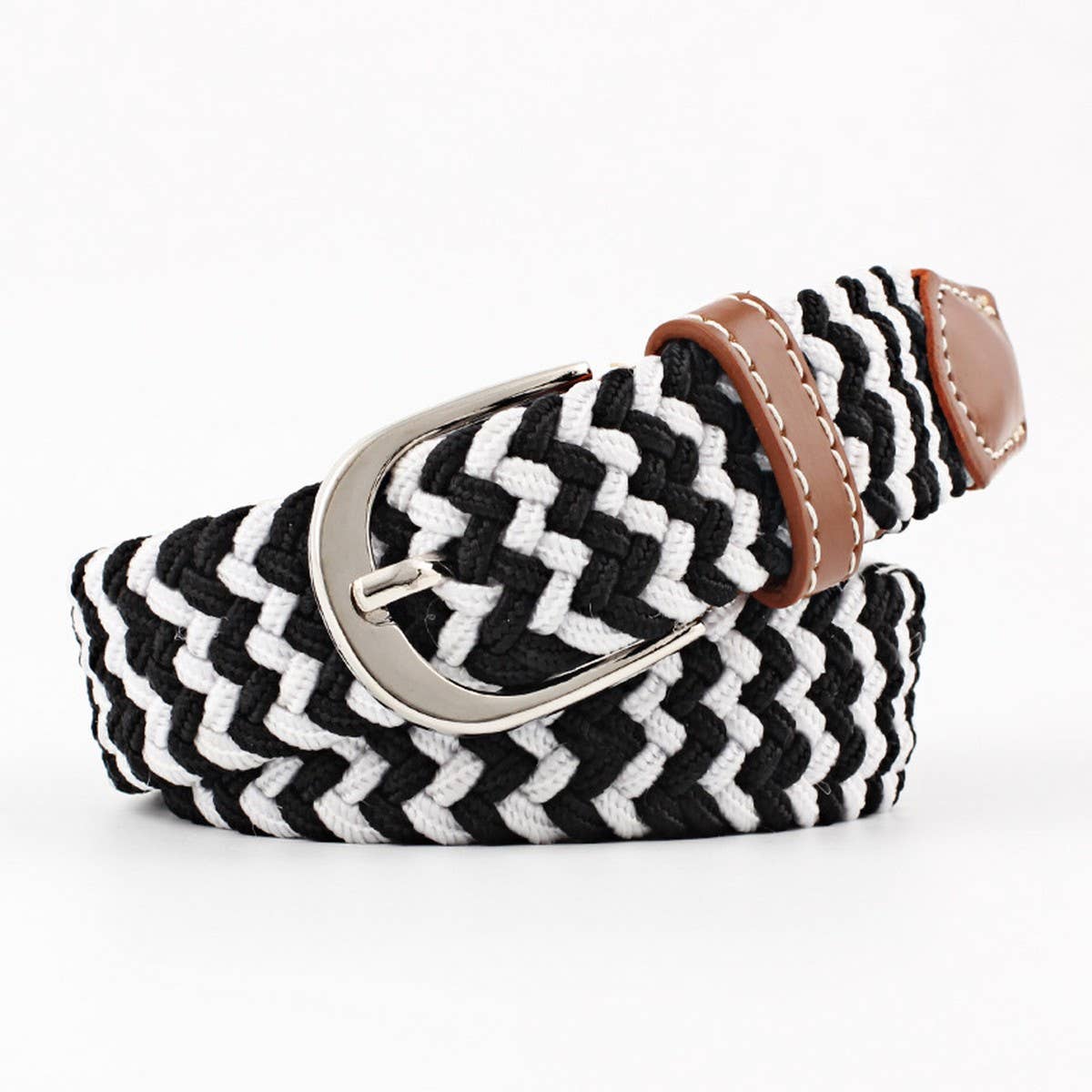 Woven Canvas Elastic Belt - Multi