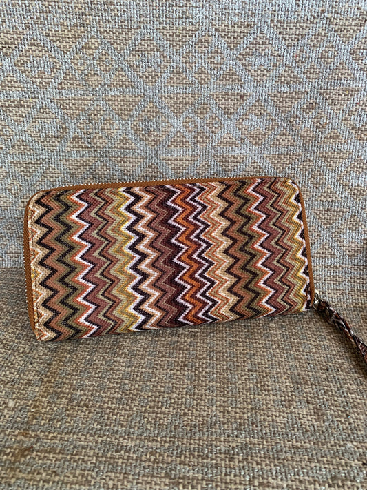 Chevron Wallet Wristlet