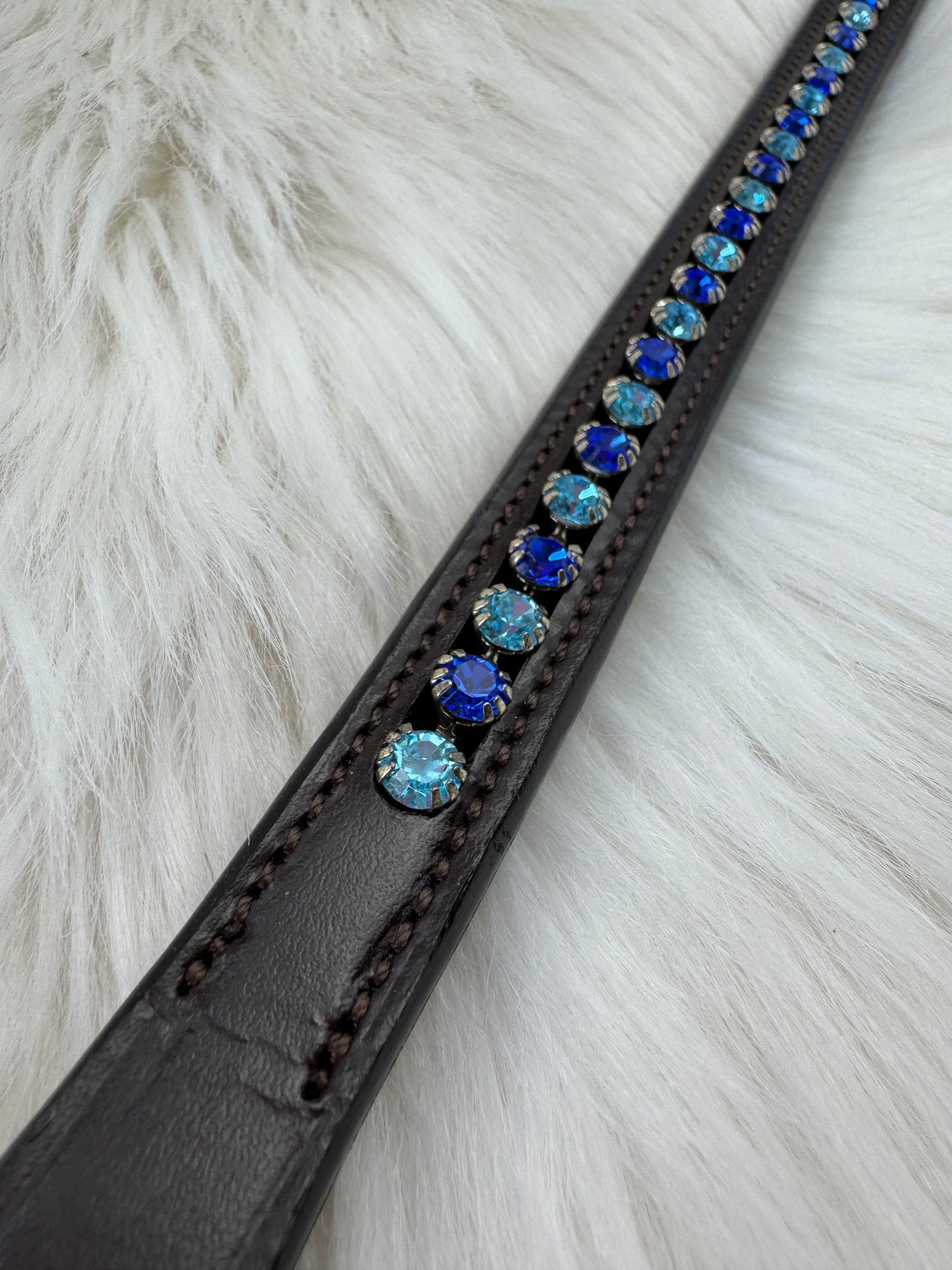 "Ocean Floor" Browband - Havana Brown