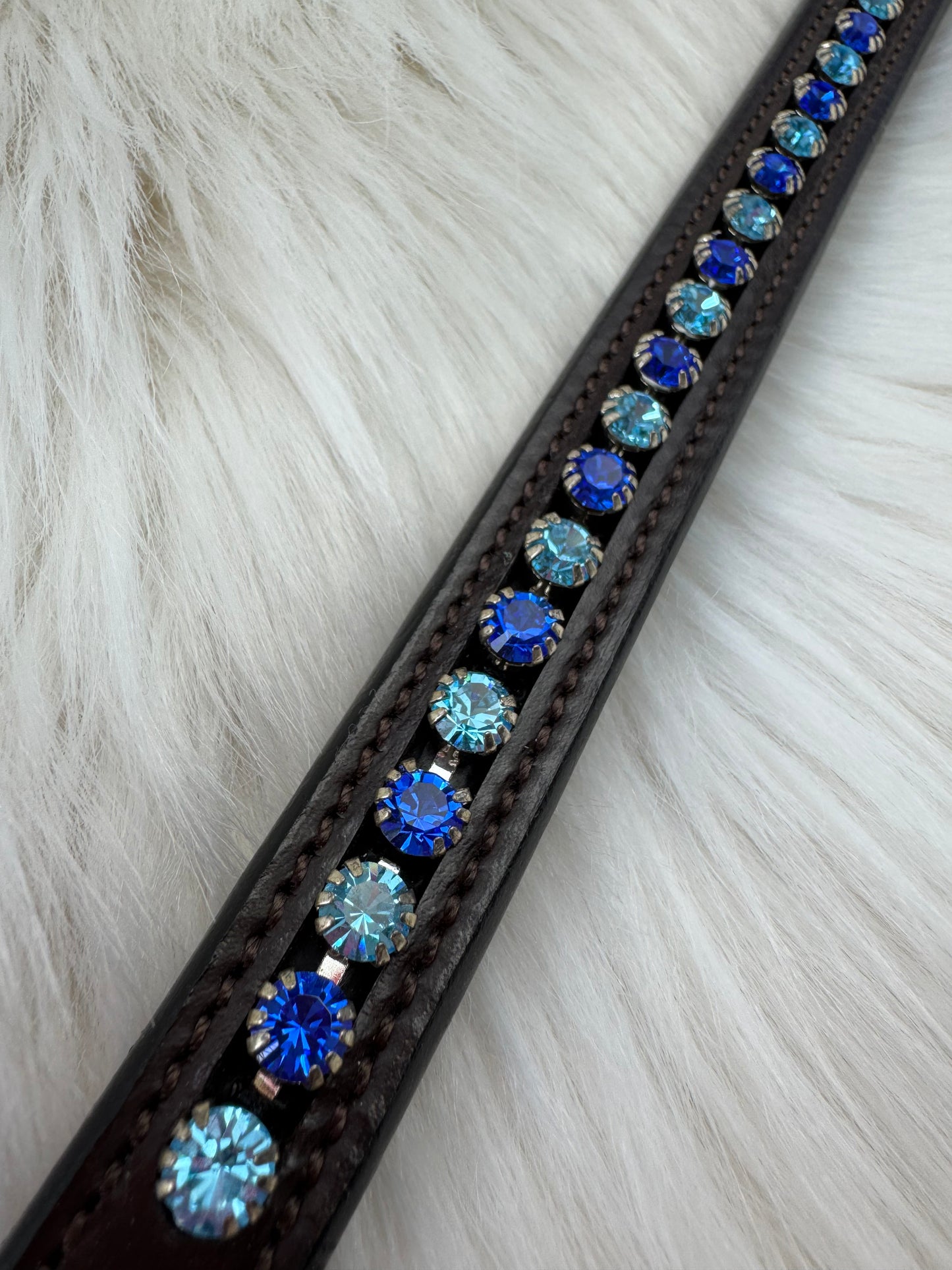 "Ocean Floor" Browband - Havana Brown