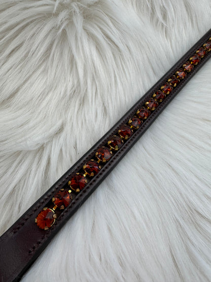 "November Amber" Browband - Havana Brown