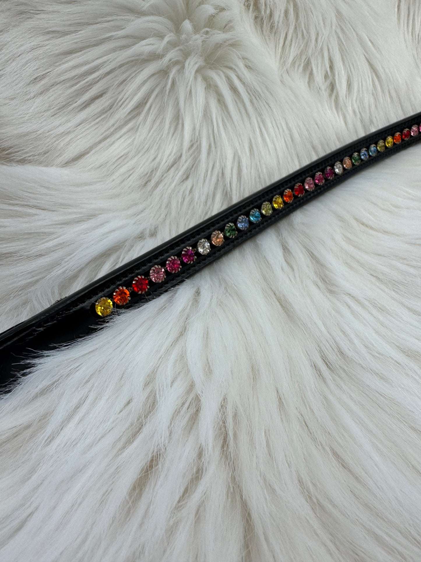 "Rainbow Chain" Browband - Black