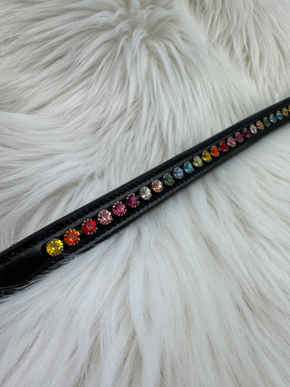 "Rainbow Chain" Browband - Black