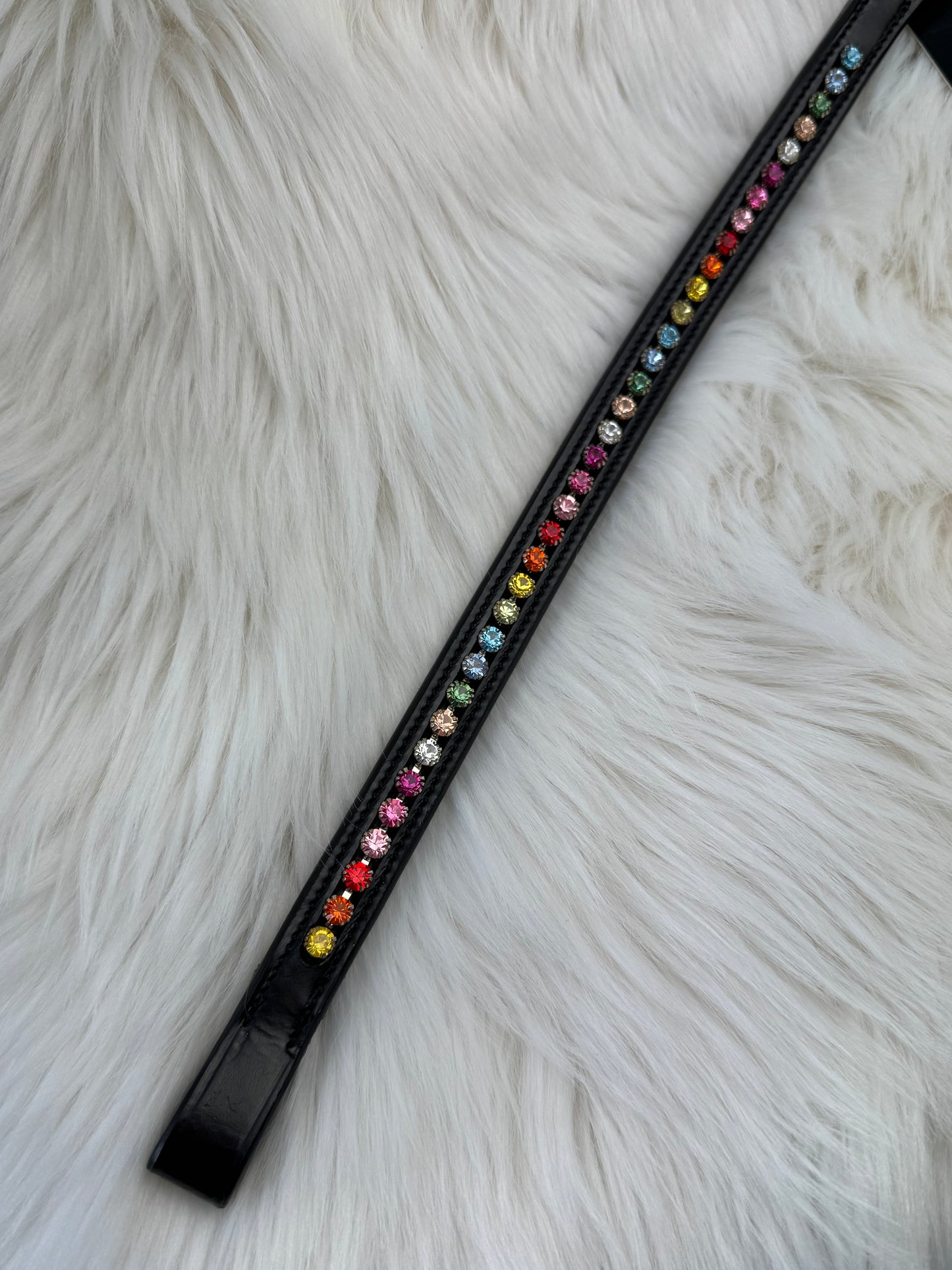 "Rainbow Chain" Browband - Black