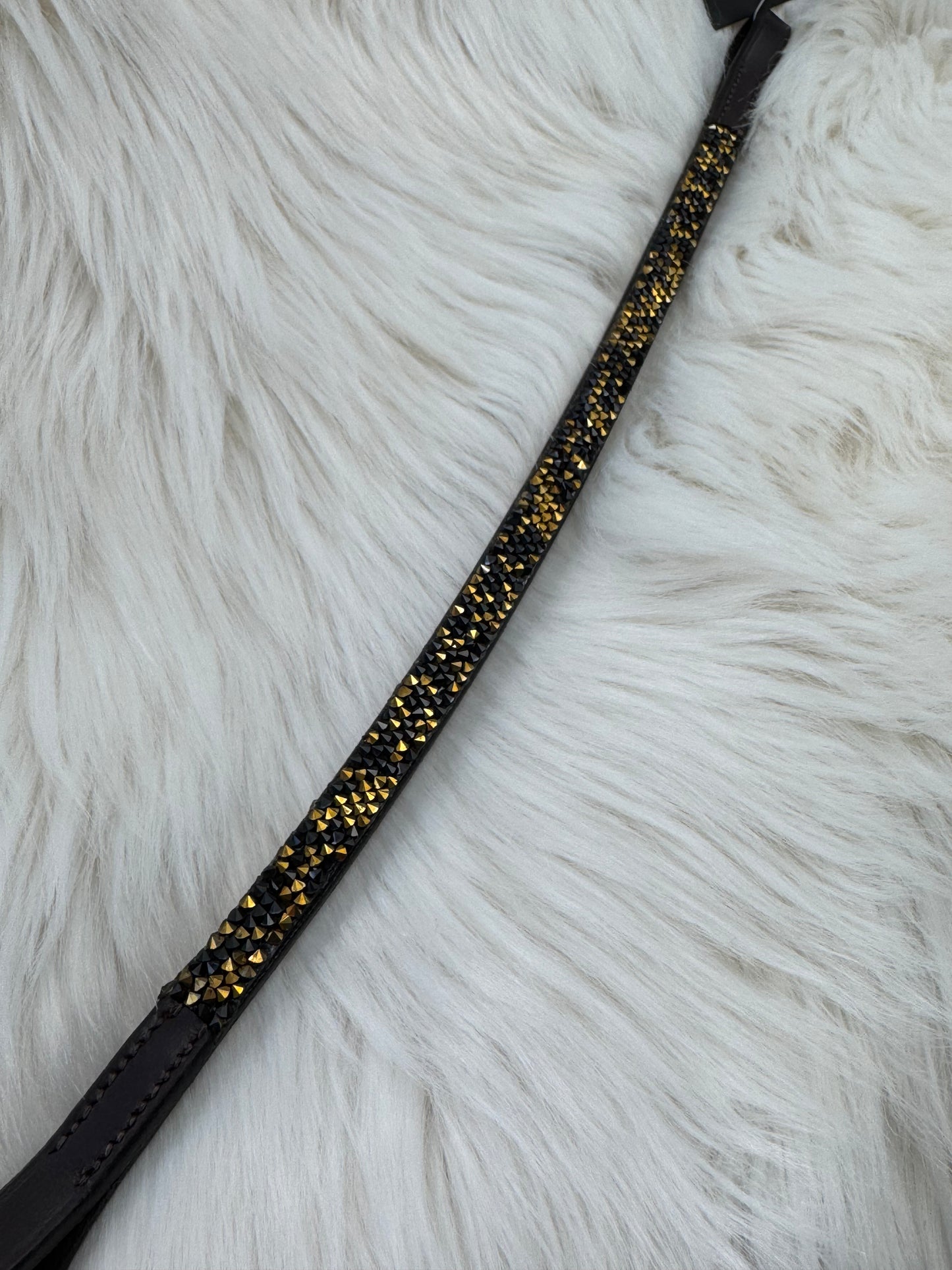 "Midnight Bedazzled" Browband - Havana Brown