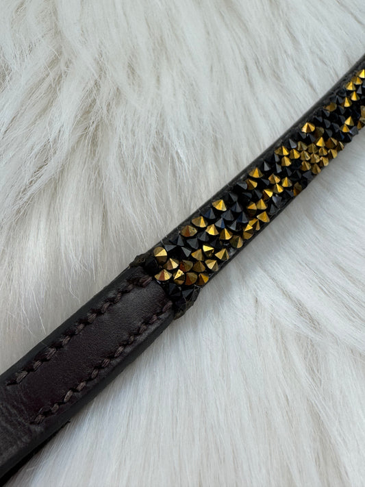 "Midnight Bedazzled" Browband - Havana Brown