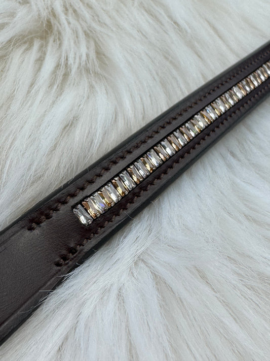 "Baguette Beauty" Browband - Havana Brown