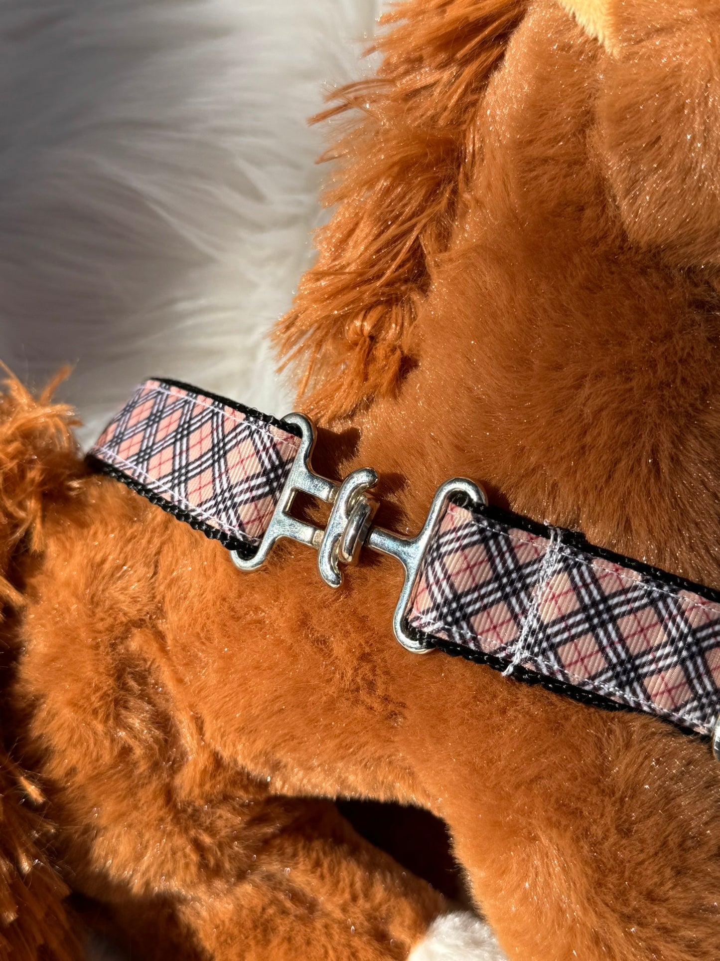 Youth Tan Plaid Adjustable Belt