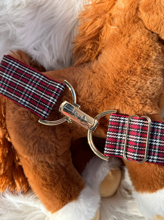 Youth Red Plaid Adjustable Belt