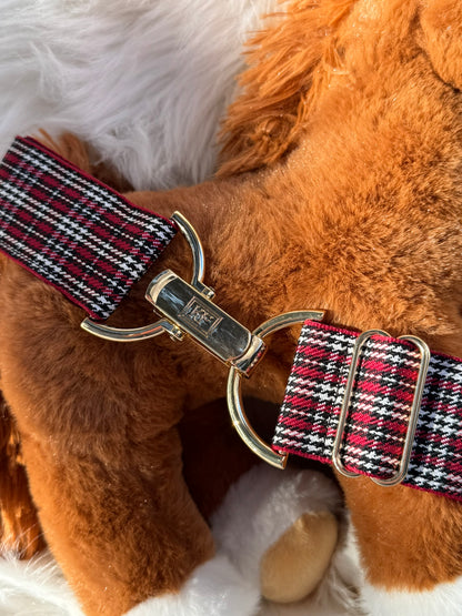 Youth Red Plaid Adjustable Belt