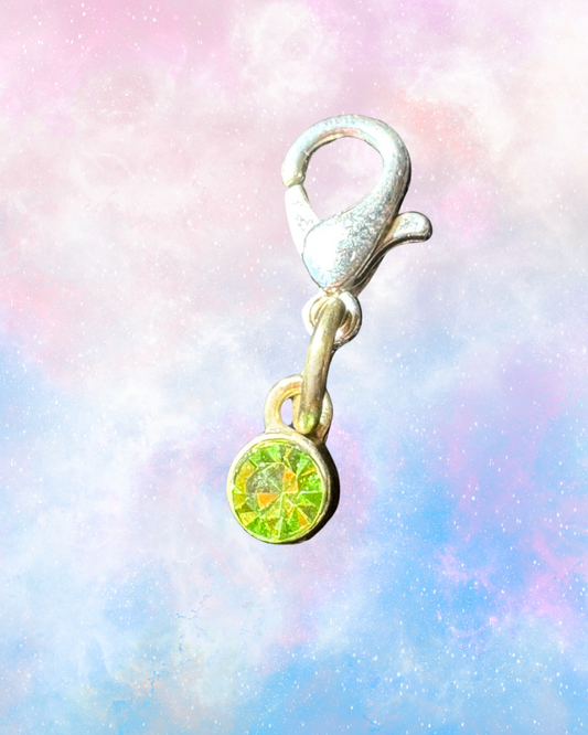 Mini Charm - Lime Green Crystal 0.25"