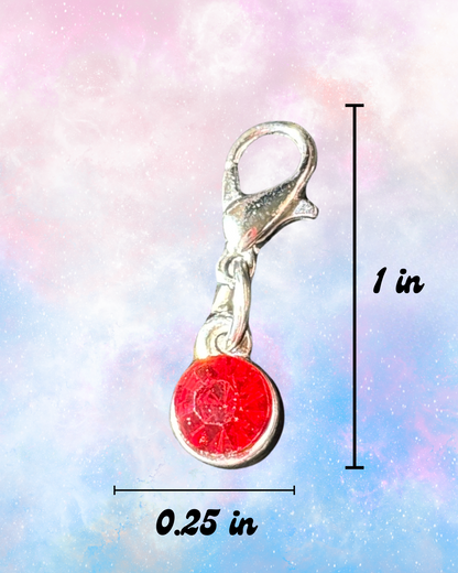 Mini Charm - Red Crystal 0.25"