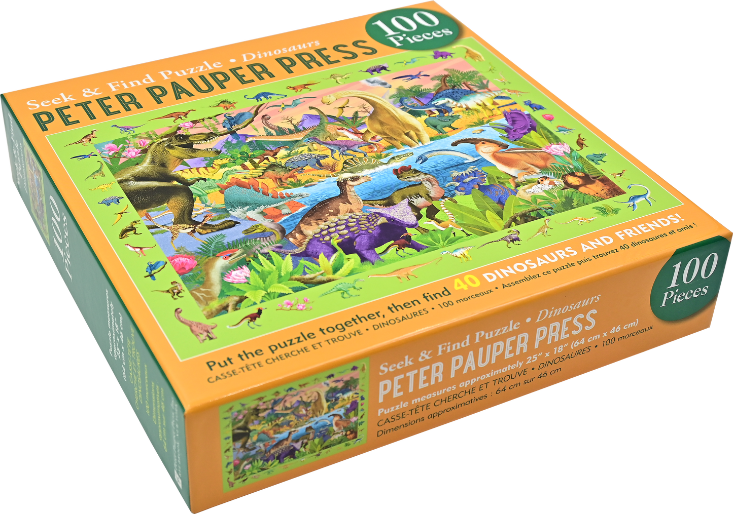 Dinosaurs Seek & Find 100-Piece Jigsaw Puzzle