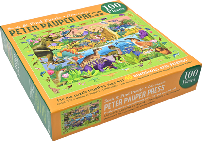 Dinosaurs Seek & Find 100-Piece Jigsaw Puzzle