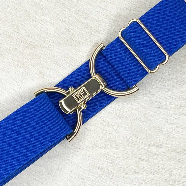 Royal Blue Solid Elastic Adjustable Belt