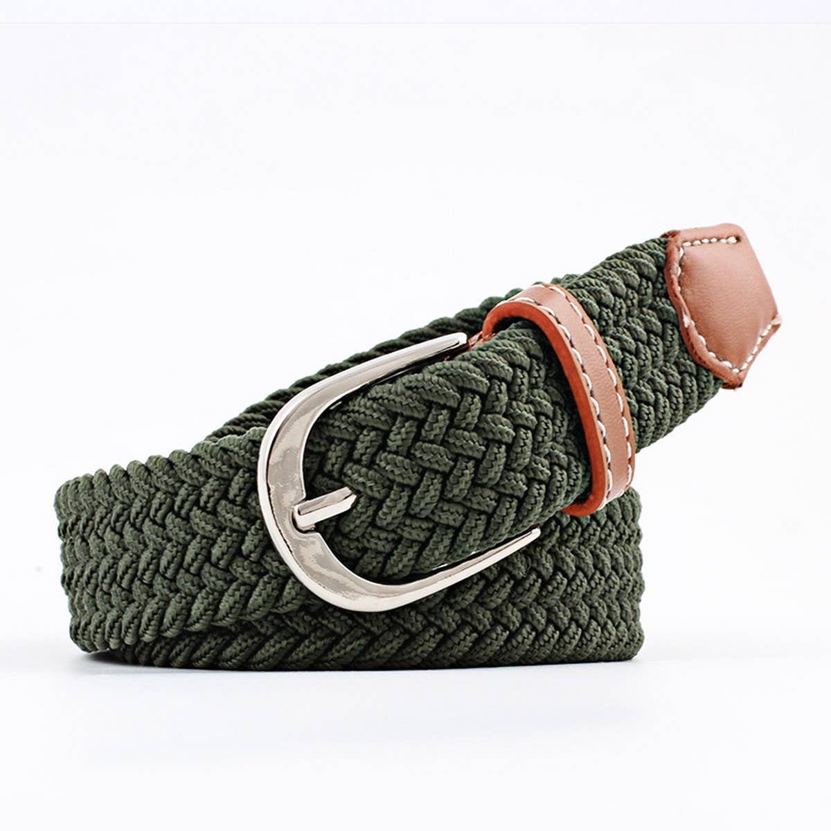 Woven Canvas Elastic Belt - Royal