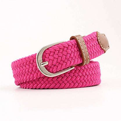 Woven Canvas Elastic Belt - Royal