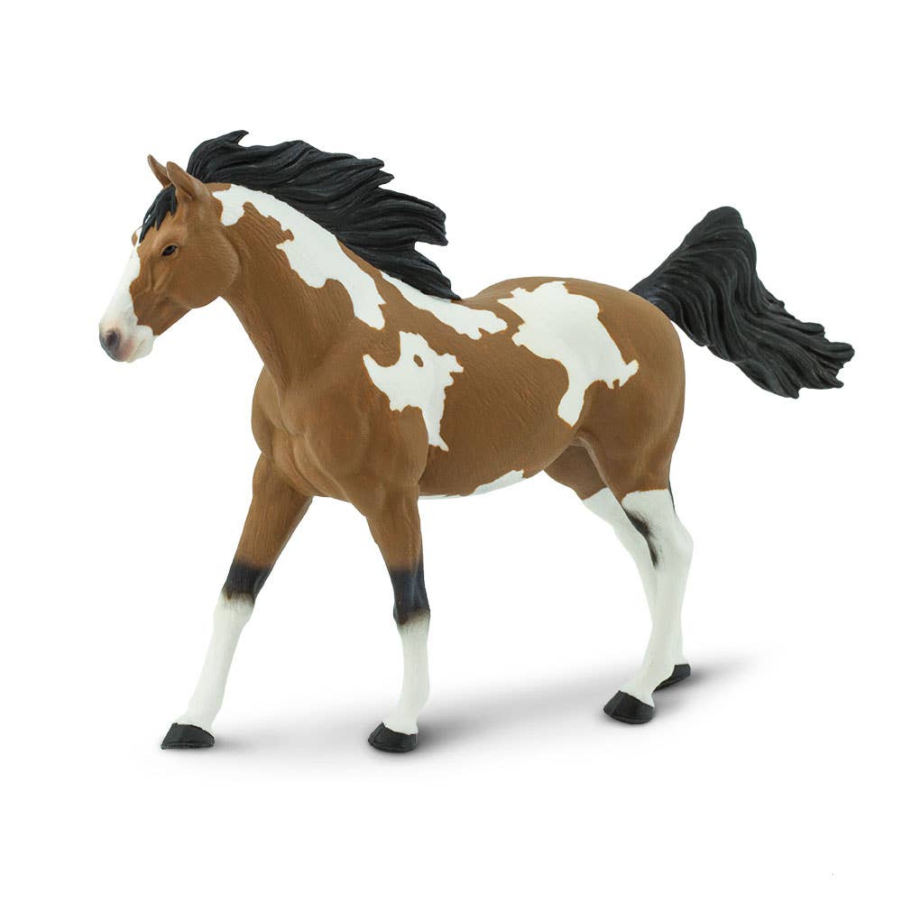 Pinto Mustang Stallion Figurine