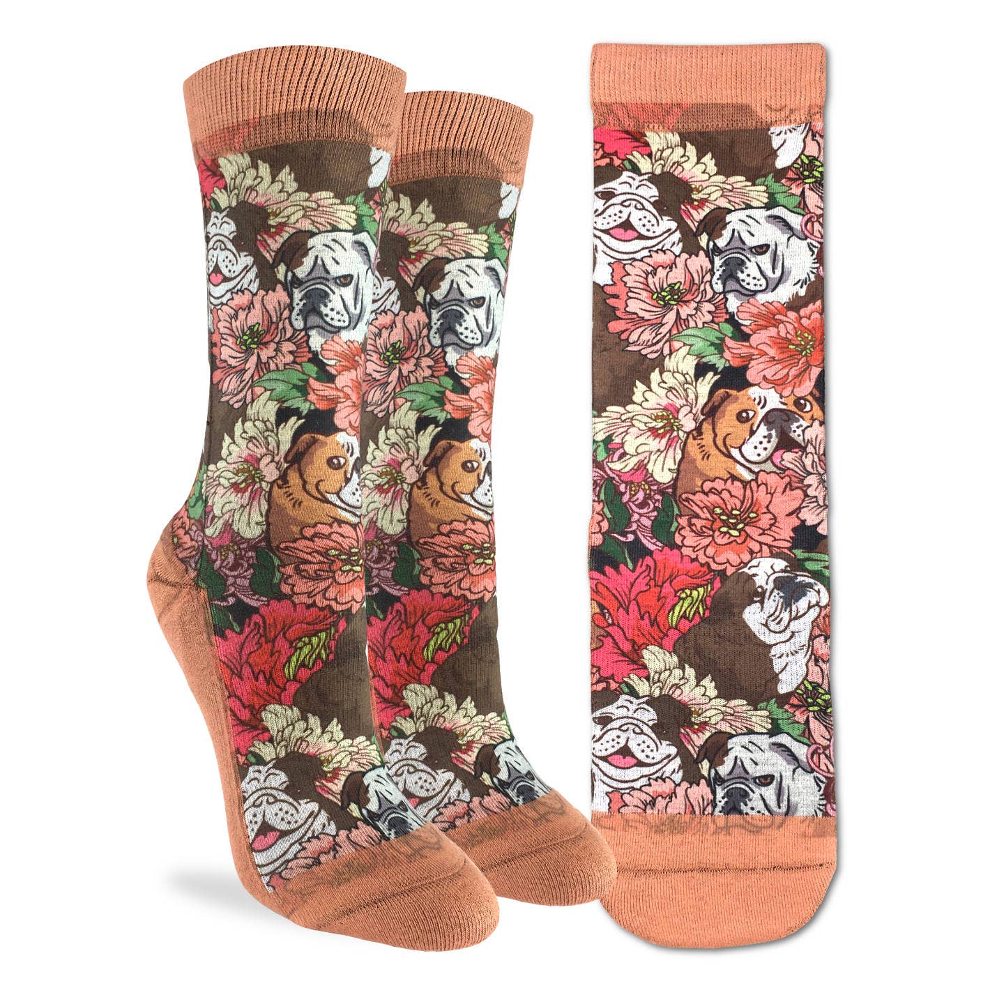 Women's Floral Bulldog Active Fit Socks