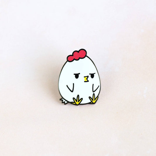 Grumpy Chicken Enamel Pin