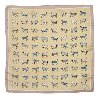 Yellow Mini Horses in Blankets Scarf