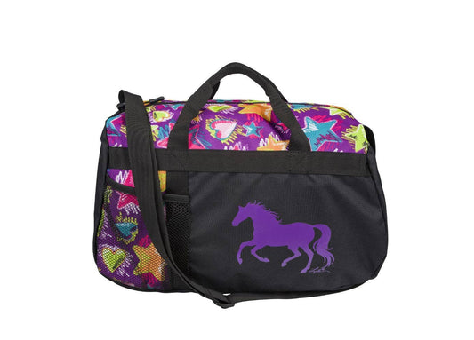 Galloping Horse Duffle Bag - Stars & Hearts: Purple