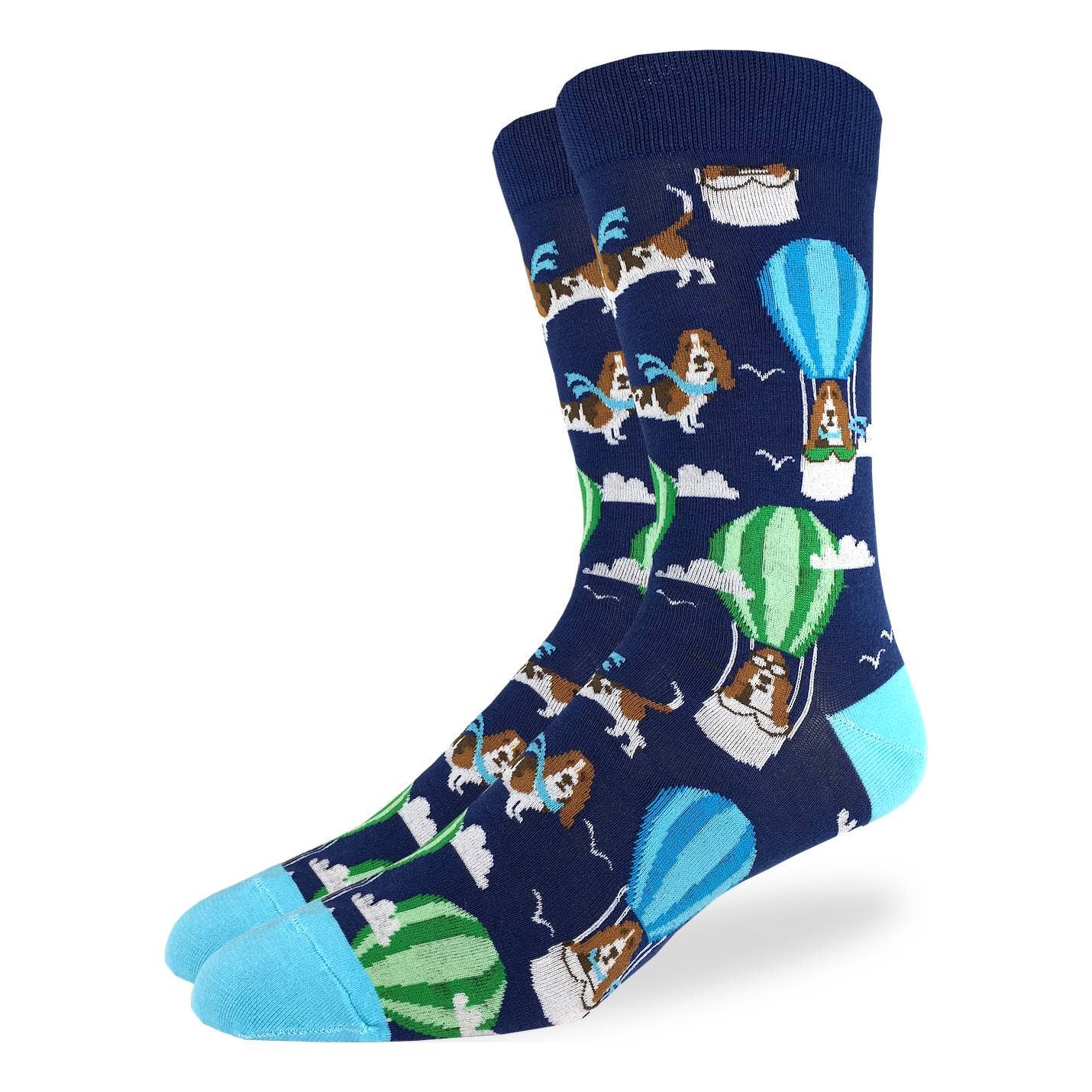 Men's Basset Hound Air Balloon Classic Socks