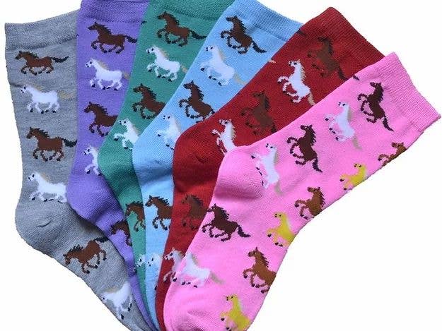 Running Ponies Crew Socks